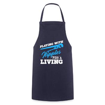 Pipe installation Pipe installer pipes - Cooking Apron - navy - Front - AI Model Male 185 dark (185cm)