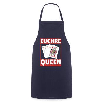 Euchre Queen - Euchre Spielerkartenspiel Euchre - Kochschürze - Navy - Vorne - AI Model Male 185 dark (185cm)