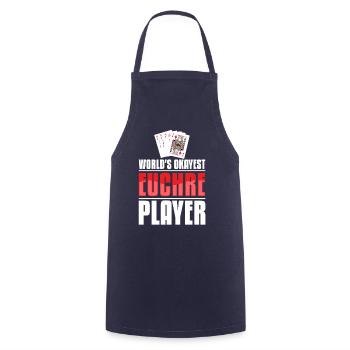 Okayest Euchre Player - Euchre Player Kartenspiel - Kochschürze - Navy - Vorne - AI Model Male 185 dark (185cm)