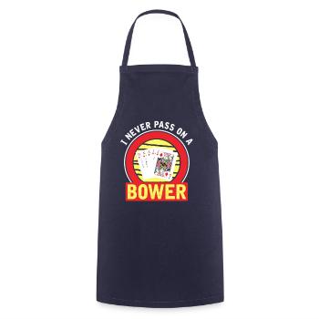 I Never Pass On A Bower - Euchre Player Card Game - Tablier de cuisine - marine - Devant - AI Model Male 185 dark (185cm)