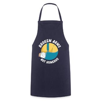 Broken arms, not humerus, elbows, - Cooking Apron - navy - Front - AI Model Male 185 dark (185cm)