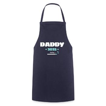 Papa Loading 2025 Expectant Papa Daddy Father - Cooking Apron - navy - Front - AI Model Male 185 dark (185cm)