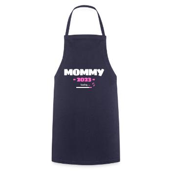 Mommy 2023 Loading - Werdende Mama Motiv für - Kochschürze - Navy - Vorne - AI Model Male 185 dark (185cm)