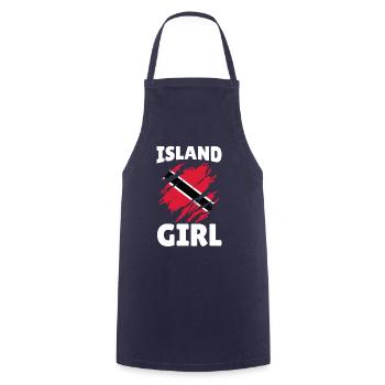 Island Trini Girls Tobago Trinidad Trinidad - Tablier de cuisine - marine - Devant - AI Model Male 185 dark (185cm)