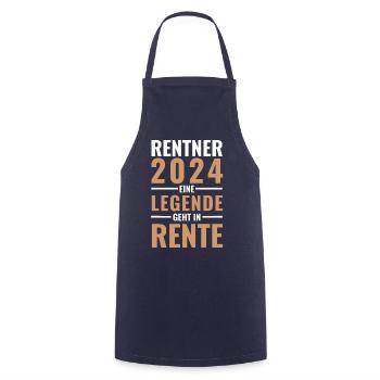 Rentner 2024 - Eine Legende geht in Rente - - Kochschürze - Navy - Vorne - AI Model Male 185 dark (185cm)