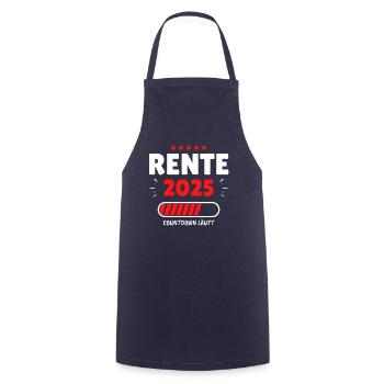 Rente 2025 - Der Countdown läuft! Das lustige - Kochschürze - Navy - Vorne - AI Model Male 185 dark (185cm)