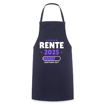 Rente 2025 - Der Countdown läuft! Das lustige - Kochschürze - Navy - Vorne - AI Model Male 185 dark (185cm)