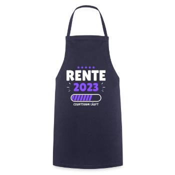 Rente 2023 - Der Countdown läuft! Das lustige - Kochschürze - Navy - Vorne - AI Model Male 185 dark (185cm)