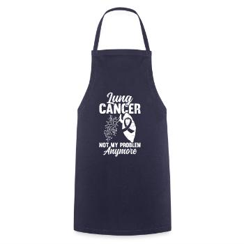 Lung cancer not my problem support you - Cooking Apron - navy - Front - AI Model Male 185 dark (185cm)