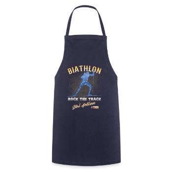 Biathlon Sport Wintersport Ski Langlauf GER - Kochschürze - Navy - Vorne - AI Model Male 185 dark (185cm)