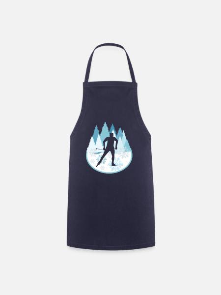 Langlauf Wintersport Skilanglauf Sport - Kochschürze - Navy
