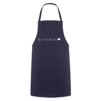 Heartbeat netheland flag - Cooking Apron - navy - Front - AI Model Male 185 dark (185cm)