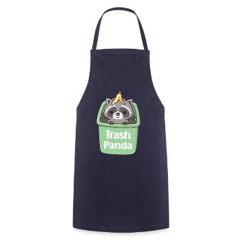 Cute Raccoon With Banana Peel In Garbage Bin - Cooking Apron - navy - Front - AI Model Male 185 dark (185cm)