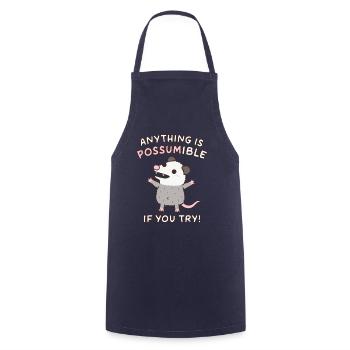 Cute Opossum Anything Is Possumible If You Try - Cooking Apron - navy - Front - AI Model Male 185 dark (185cm)