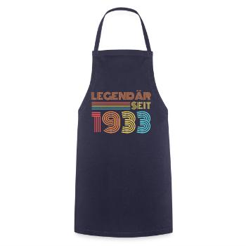 LEGENDÄR seit 1933 Geburtstag - Kochschürze - Navy - Vorne - AI Model Male 185 dark (185cm)