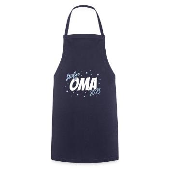 Stolze Oma 2023 Junge - Kochschürze - Navy - Vorne - AI Model Male 185 dark (185cm)