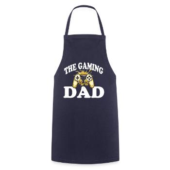 The Gaming Dad - Kochschürze - Navy - Vorne - AI Model Male 185 dark (185cm)