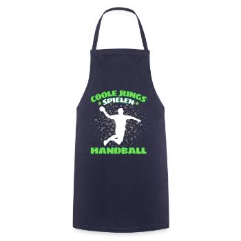 COOLE JUNGS SPIELEN HANDBALL Handballer - Kochschürze - Navy - Vorne - AI Model Male 185 dark (185cm)