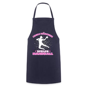 COOLE MÄDCHEN SPIELEN HANDBALL Handballer - Kochschürze - Navy - Vorne - AI Model Male 185 dark (185cm)