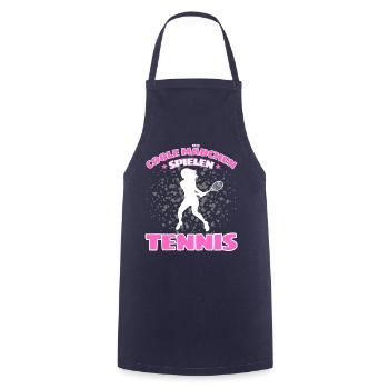 COOLE MÄCHEN SPIELEN TENNIS Lustiges - Kochschürze - Navy - Vorne - AI Model Male 185 dark (185cm)