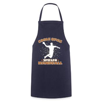 COOLE OPAS SPIELEN HANDBALL Handballer - Kochschürze - Navy - Vorne - AI Model Male 185 dark (185cm)