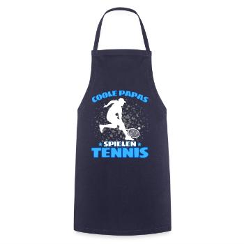 COOLE PAPAS SPIELEN TENNIS Das Lustige - Kochschürze - Navy - Vorne - AI Model Male 185 dark (185cm)