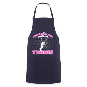 COOLE MÄCHEN SPIELEN TENNIS Lustiges - Kochschürze - Navy - Vorne - AI Model Male 185 dark (185cm)
