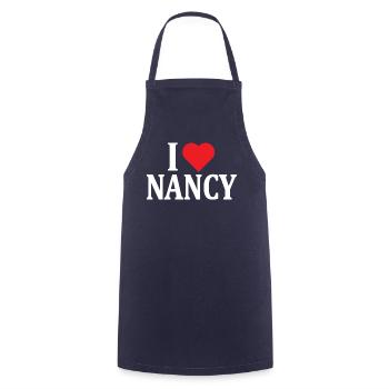 t-shirt name I love Nancy t-shirt gift idea - Cooking Apron - navy - Front - AI Model Male 185 dark (185cm)