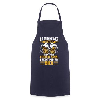 Reicht mir ein Bier - Biertrinker Bier Bierkrug - Kochschürze - Navy - Vorne - AI Model Male 185 dark (185cm)