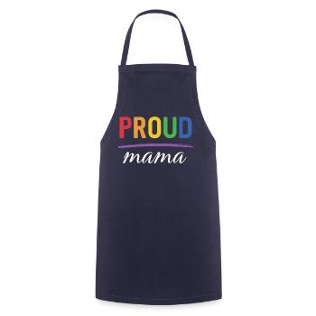 LGBT Proud Mama - Pride-Monat - Kochschürze - Navy - Vorne - AI Model Male 185 dark (185cm)