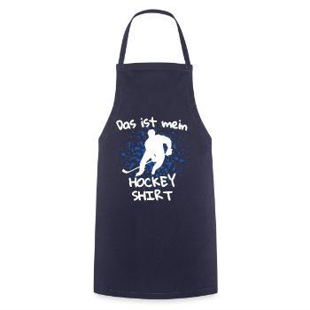 Hockey Spruch - Eishockey Hockey Eishockeyspieler - Kochschürze - Navy - Vorne - AI Model Male 185 dark (185cm)