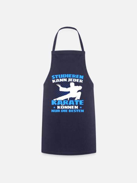 Lustiger Karate Spruch Karateanzug für - Kochschürze - Navy