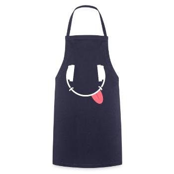 Laughing Headphones | Music, Party, Concert - Cooking Apron - navy - Front - AI Model Male 185 dark (185cm)