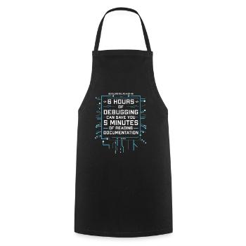 Programmer Humor Coding Jokes Developer - Cooking Apron - black - Front - AI Model Male 185 dark (185cm)