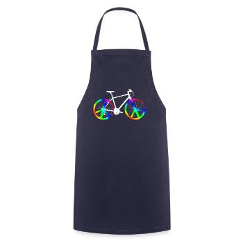 Peace bike - Cooking Apron - navy - Front - AI Model Male 185 dark (185cm)