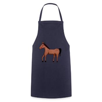 Ranch Wild West Western Riding Horses Cowboy - Cooking Apron - navy - Front - AI Model Male 185 dark (185cm)