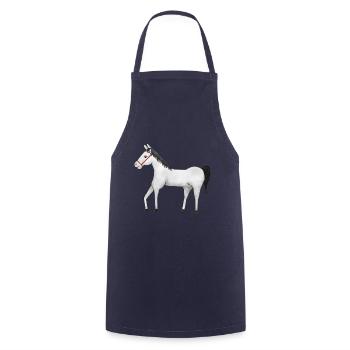 Ross Hengst Pferd Pferdenarr Reiter Pferde Gaul - Kochschürze - Navy - Vorne - AI Model Male 185 dark (185cm)