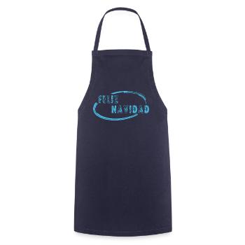 Feliz Navidad Typo with round Frame - Cooking Apron - navy - Front - AI Model Male 185 dark (185cm)