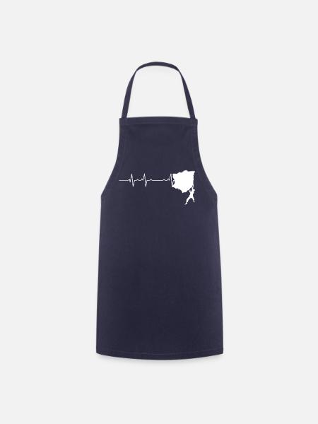 Grimpeur sur un sentier Heartbeat - Tablier de cuisine - marine