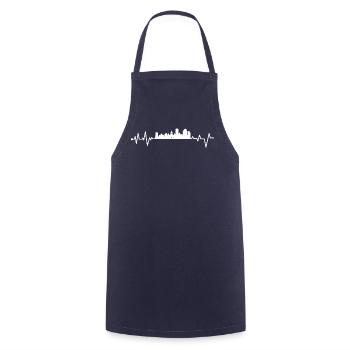 Kingston upon hull heartbeat - Cooking Apron - navy - Front - AI Model Male 185 dark (185cm)