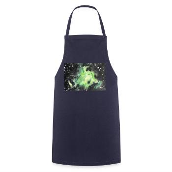 galaxy nebula galaxy nebula nerd astronomy space - Cooking Apron - navy - Front - AI Model Male 185 dark (185cm)