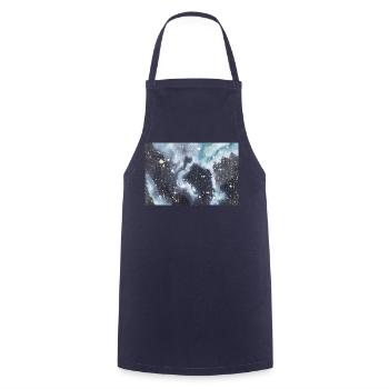 galaxy nebula galaxy nebula nerd astronomy space - Cooking Apron - navy - Front - AI Model Male 185 dark (185cm)
