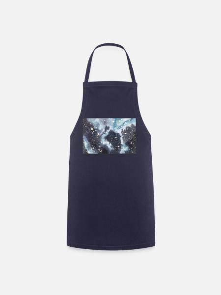 galaxy nebula galaxy nebula nerd astronomy space - Cooking Apron - navy