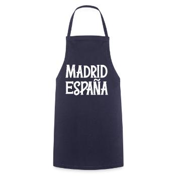 Madrid - España - Tablier de cuisine - marine - Devant - AI Model Male 185 dark (185cm)