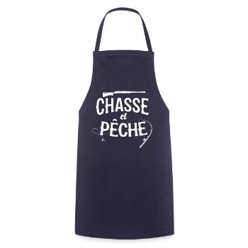 Chasse et pêche - Tablier de cuisine - marine - Devant - AI Model Male 185 dark (185cm)