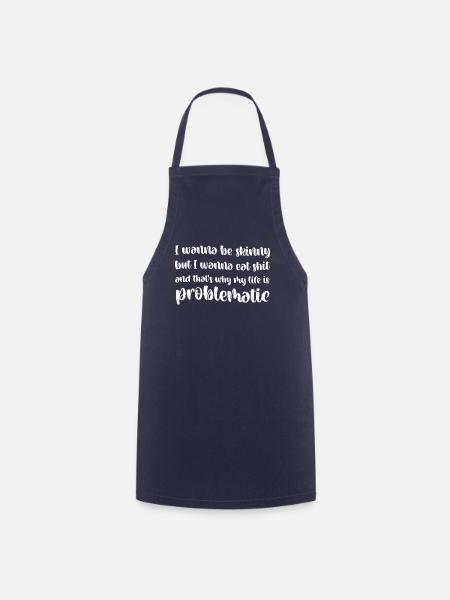 I wanna be skinny - Kochschürze - Navy
