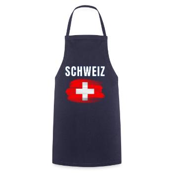 Schweiz 2024 Trikot - Schweizer Fahne Schweiz - Kochschürze - Navy - Vorne - AI Model Male 185 dark (185cm)
