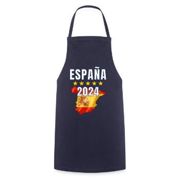 Maillot Espagne 2024 - Drapeau espagnol Espagne - Tablier de cuisine - marine - Devant - AI Model Male 185 dark (185cm)