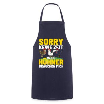 MY CHICKENS NEED ME! Funny Chicken Chicken - Cooking Apron - navy - Front - AI Model Male 185 dark (185cm)