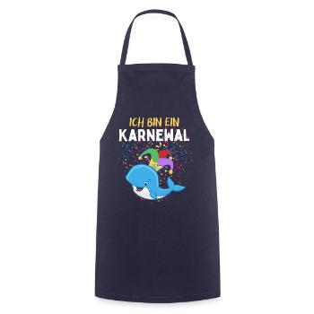 Karnewal - Lustiges Karneval Fasnacht Fasching - Kochschürze - Navy - Vorne - AI Model Male 185 dark (185cm)